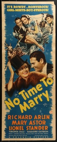4y603 NO TIME TO MARRY insert 1938 best close up smiling portrait of Richard Arlen & Mary Astor!