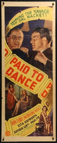 4y617 PAID TO DANCE insert 1937 Don Terry, dance tickets with three sexy women, ultra-rare!