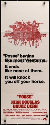 4y623 POSSE insert 1975 Kirk Douglas, it begins like most westerns but ends like none of them