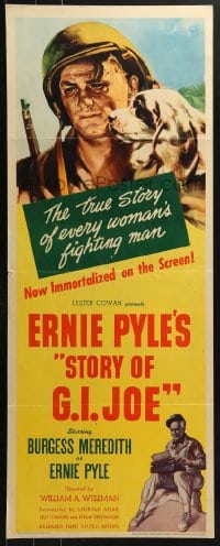 4y656 STORY OF G.I. JOE insert 1945 William Wellman, Burgess Meredith as journalist Ernie Pyle!