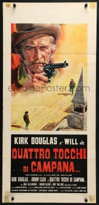 4y079 GUNFIGHT Italian locandina 1971 people pay to see Kirk Douglas & Johnny Cash kill each other!