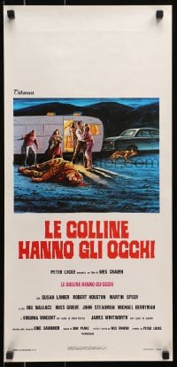 4y087 HILLS HAVE EYES Italian locandina 1978 Craven, completely different artwork outside trailer!