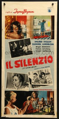 4y112 SILENCE Italian locandina 1964 Ingmar Bergman's Tystnaden, Gunnel Lindblom!