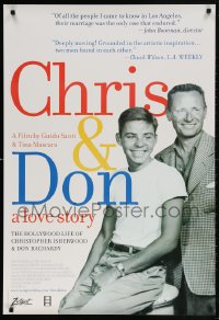4z597 CHRIS & DON 1sh 2007 gay couple Christopher Isherwood & Don Bachardy bio!