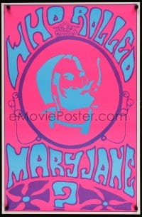 4z170 WHO ROLLED MARY JANE 23x35 commercial poster 1969 Zig-Zag, psychedelic artwork by Bill Olive!