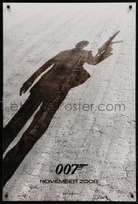 4z838 QUANTUM OF SOLACE teaser DS 1sh 2008 Daniel Craig as James Bond, cool shadow image!