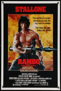 4z844 RAMBO FIRST BLOOD PART II 1sh 1985 no law, no war can stop Sylvester Stallone!