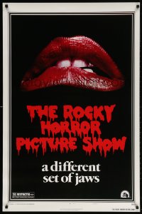 4z859 ROCKY HORROR PICTURE SHOW 1sh R1980s classic lips, a different set of jaws!