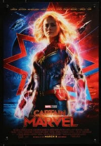 4z072 CAPTAIN MARVEL 2-sided mini poster 2019 incredible images of Brie Larson in the title role!