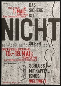 4z314 DAS SICHERE IST NICHT SICHER 17x23 German special poster 2012 wild skull art, Antifa!