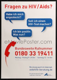 4z319 DEUTSCHE AIDS-HILFE fragen zu style 17x23 German special poster 2000s HIV/AIDS!