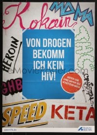 4z321 DEUTSCHE AIDS-HILFE graffiti style 17x23 German special poster 2000s HIV/AIDS!
