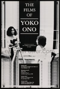 4z013 FILMS OF YOKO ONO 24x36 film festival poster 1991 great image of her and John Lennon!