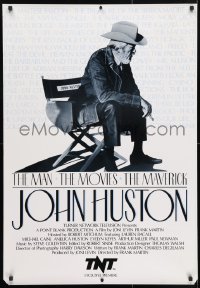 4z066 JOHN HUSTON: THE MAN, THE MOVIES, THE MAVERICK tv poster 1989 great image of director!
