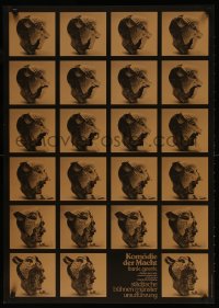 4z230 KOMODIE DER MACHT 24x33 German stage poster 1970s images of Adolf Hitler with sheep mask!
