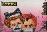 4z235 L'ARTE DEI SOGNI 27x39 Italian stage poster 1986 completely different art by Stefano Rovai!