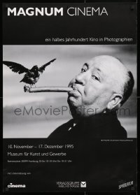 4z101 MAGNUM CINEMA 23x33 German museum/art exhibition 1995 Alfred Hitchcock with bird on a cigar!