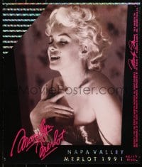 4z109 MARILYN MONROE foil 21x25 advertising poster 1993 Chanel ad used for an expensive wine!