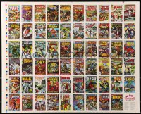4z005 MARVEL SUPERHEROES FIRST ISSUE COVERS 2-sided 22x27 uncut trading card sheet 1984 many covers