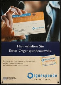 4z406 ORGANSPENDE 17x23 German special poster 2000s please join the organ donor registry!