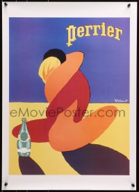 4z161 PERRIER 20x28 French commercial poster 2000s artwork of The Embrace by Bernard Villemot!