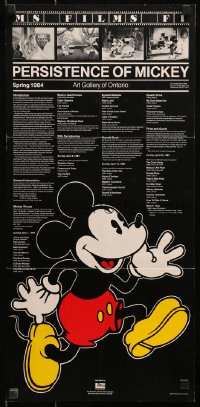 4z015 PERSISTENCE OF MICKEY 12x25 Canadian film festival poster 1984 Walt Disney, great images!