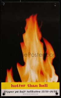 4z112 RESTAURANT BAR PEPPAR 10x15 Swedish advertising poster 1990s hotter than hell, fire!