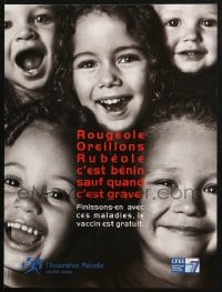 4z428 ROUGEOLE OREILLONS RUBEOLE C'EST BENIN SAUF QUAND C'EST GRAVE 12x16 French poster 2000s