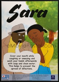 4z429 SARA COVER YOUR MOUTH WHILE COUGHING OR SNEEZING 17x23 South African special poster 1990s