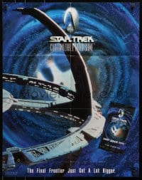 4z120 STAR TREK 22x28 advertising poster 1998 great image of Deep Space Nine, wormhole!