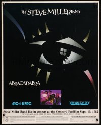 4z023 STEVE MILLER BAND 18x22 music poster 1982 Abracadabra, great close-up art of eye + band!