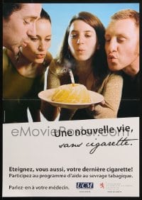 4z454 UNE NOUVELLE VIE, SANS CIGARETTE 12x17 Luxembourg special poster 2000s smoking, wild image!