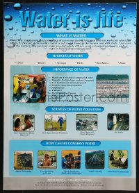4z492 WATER IS LIFE 17x23 Kenyan special poster 2000s conserve water and eradicate pollution!
