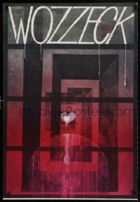 4z276 WOZZECK 26x38 Czechoslovakian stage poster 1985 completely different artwork by Cestmir Pechr!