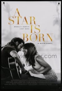 4z897 STAR IS BORN advance DS 1sh 2018 Bradley Cooper stars and directs, romantic image w/Lady Gaga!