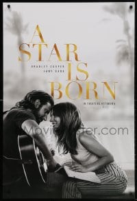 4z898 STAR IS BORN teaser DS 1sh 2018 Bradley Cooper stars and directs, romantic image w/Lady Gaga!