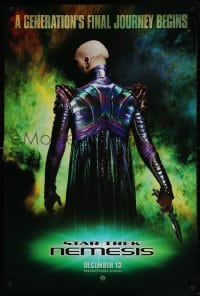 4z908 STAR TREK: NEMESIS teaser DS 1sh 2002 evil Tom Hardy, a generation's final journey begins!