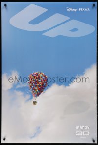4z959 UP advance DS 1sh 2009 wacky image of flying house & hundreds of balloons!