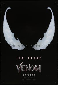 4z962 VENOM teaser DS 1sh 2018 Tom Hardy in the title role, eyes logo!