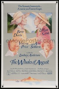 4z969 WHALES OF AUGUST 1sh 1987 c/u of elderly Bette Davis & Lillian Gish by Philip Castle!