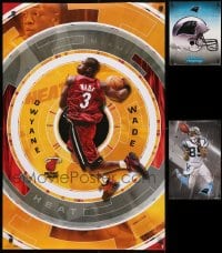 5a574 LOT OF 3 UNFOLDED SPORTS COMMERCIAL POSTERS 2000s cool basketball & football images!