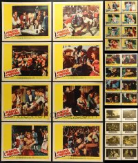 5a089 LOT OF 56 LOBBY CARDS 1950s-1960s complete sets from a variety of different movies!