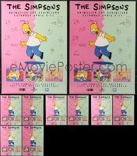 5a548 LOT OF 12 UNFOLDED SIMPSONS ANIMATION ART EXHIBITION 19X27 AUSTRALIAN SPECIAL POSTERS 1994