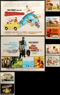 5a541 LOT OF 11 MOSTLY FORMERLY FOLDED HALF-SHEETS 1970s great images from a variety of movies!