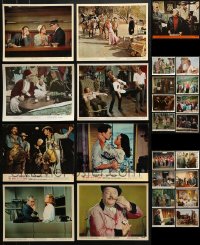 5a378 LOT OF 25 COLOR 8X10 STILLS AND MINI LOBBY CARDS 1950s-1970s a variety of movie scenes!