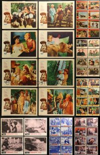 5a082 LOT OF 100 LOBBY CARDS 1960s complete sets from a variety of different movies!