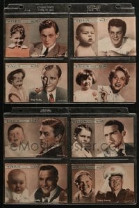 5a236 LOT OF 8 THEN AND NOW POSTCARDS 1940s famous stars when they were kids AND grown up!