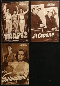 5a245 LOT OF 3 GERMAN PROGRAMS 1950s different images from Trapeze, Al Capone, His Kind of Woman!