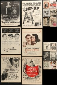 5a250 LOT OF 18 MAGAZINE ADS 1940s-1950s advertising for a variety of movies!