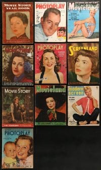 5a263 LOT OF 10 MOVIE MAGAZINES 1940s-1950s filled with great movie images & articles!